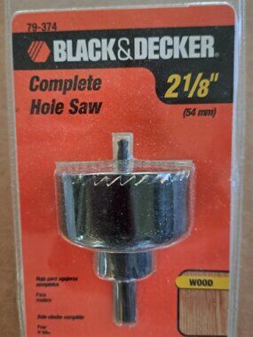 Black & Decker 79-374 Wood Hole Saw with Mandrels 2-1/8"